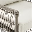 Crosley Furniture Thatcher 3-Piece Wicker Swivel Rocker and Ottoman Set in Cream