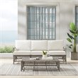 Crosley Furniture Thatcher 2-Piece Fabric Outdoor Sofa Set in Cream/Driftwood