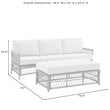Crosley Furniture Thatcher 2-Piece Fabric Outdoor Sofa Set in Cream/Driftwood