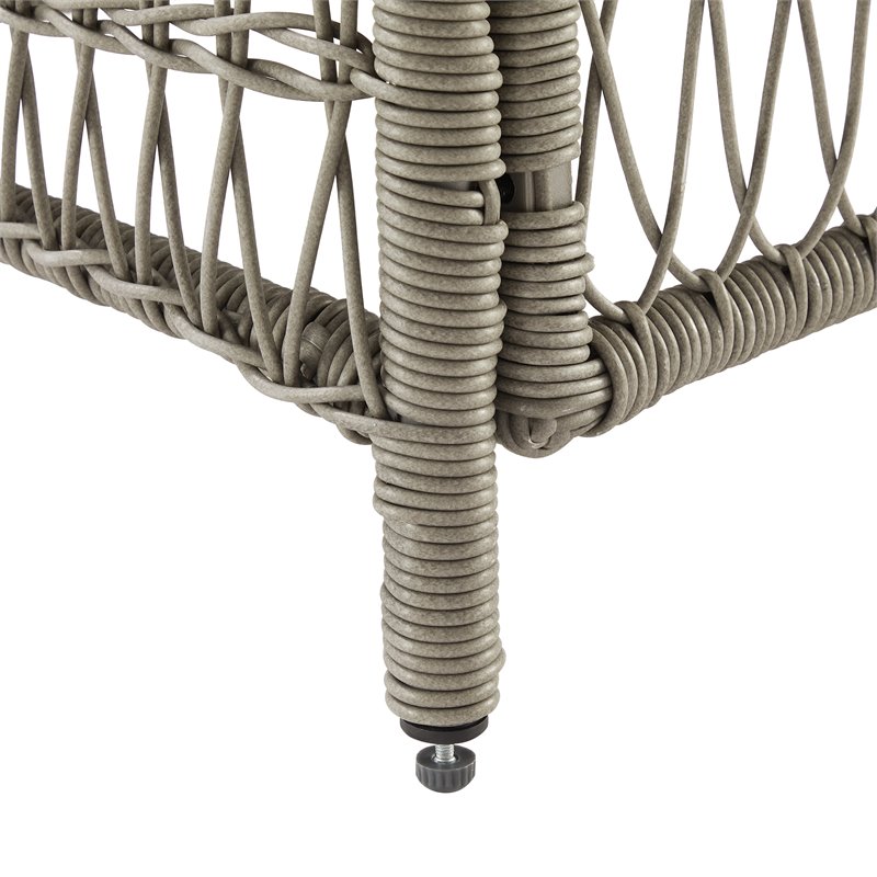 Crosley Furniture Thatcher 2-Piece Fabric Outdoor Sofa Set in Cream/Driftwood