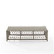 Crosley Furniture Thatcher Modern Fabric Outdoor Coffee Table in Cream/Driftwood