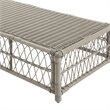 Crosley Furniture Thatcher Modern Fabric Outdoor Coffee Table in Cream/Driftwood