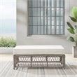 Crosley Furniture Thatcher Modern Fabric Outdoor Coffee Table in Cream/Driftwood