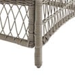 Crosley Furniture Thatcher Modern Fabric Outdoor Wicker Sofa in Cream/Driftwood