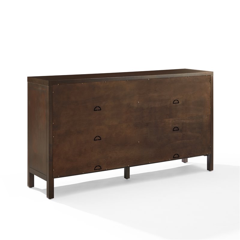 Crosley Furniture Darcy 4-Door Modern Wood Sideboard in Dark Brown