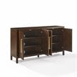 Crosley Furniture Darcy 4-Door Modern Wood Sideboard in Dark Brown