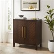 Crosley Furniture Darcy 2-Door Modern Wood Accent Cabinet in Dark Brown