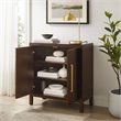 Crosley Furniture Darcy 2-Door Modern Wood Accent Cabinet in Dark Brown