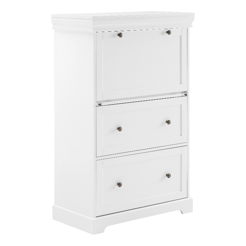 Crosley Furniture Alena 2Drawer Traditional Wood Secretary Desk in White