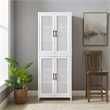Crosley Furniture Milo Modern Wood Stackable Storage Pantry in White (Set of 2)