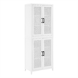 Crosley Furniture Milo Modern Wood Stackable Storage Pantry in White (Set of 2)