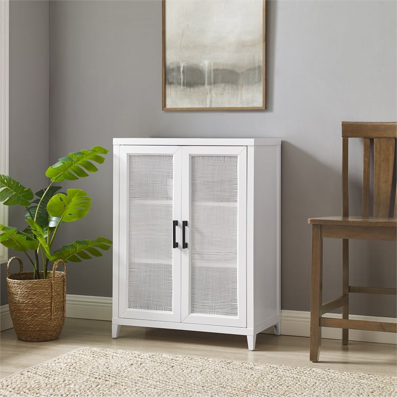 Crosley Furniture Milo Modern Wood Stackable Storage Pantry in White