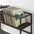 Crosley Furniture Provo Modern Wood Record Storage Console in Black/Brown