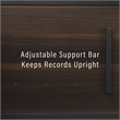 Crosley Furniture Provo Modern Wood Record Storage Console in Black/Brown
