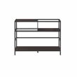 Crosley Furniture Provo Modern Wood Record Storage Console in Black/Brown