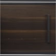 Crosley Furniture Provo Modern Wood Record Storage Console in Black/Brown