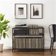 Crosley Furniture Provo Modern Wood Record Storage Console in Black/Brown