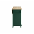 Crosley Furniture Cora Drop Leaf Traditional Wood Kitchen Island in Emerald