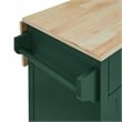 Crosley Furniture Cora Drop Leaf Traditional Wood Kitchen Island in Emerald