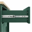 Crosley Furniture Cora Drop Leaf Traditional Wood Kitchen Island in Emerald
