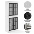 Crosley Furniture Cecily 4-Door Modern Wood Tall Storage Pantry in White