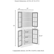Crosley Furniture Cecily 4-Door Modern Wood Tall Storage Pantry in White