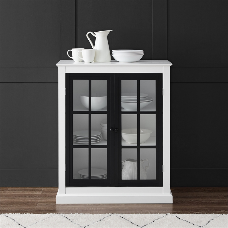 Crosley Furniture Cecily 2-Door Modern Wood Storage Pantry in White