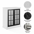 Crosley Furniture Cecily 2-Door Modern Wood Storage Pantry in White