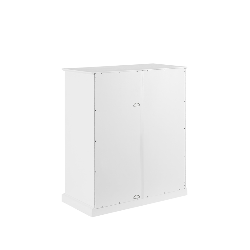 Crosley Furniture Cecily 2-Door Modern Wood Storage Pantry in White