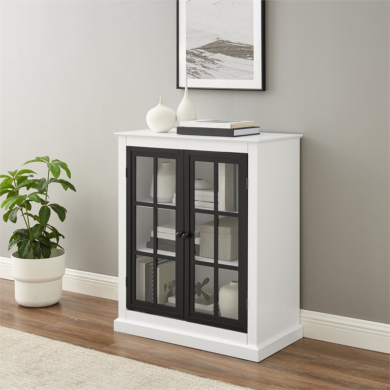Crosley Furniture Cecily 2-Door Modern Wood Storage Pantry in White