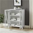 Crosley Furniture Cassai MDF Wood and Glass Stackable Storage Pantry in White