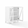 Crosley Furniture Cassai MDF Wood and Glass Stackable Storage Pantry in White