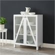 Crosley Furniture Cassai MDF Wood and Glass Stackable Storage Pantry in White