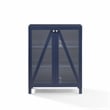 Crosley Furniture Cassai Wood/Tempered Glass Stackable Storage Pantry in Navy