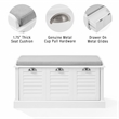 Crosley Furniture Ellison Coastal MDF Wood and Fabric Storage Bench - White/Gray