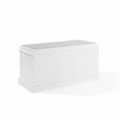 Crosley Furniture Ellison Coastal MDF Wood and Fabric Storage Bench - White/Gray