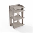 Crosley Furniture Soho MDF Wood and Birch Veneer Turntable Stand in Gray