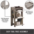 Crosley Furniture Soho MDF Wood and Birch Veneer Turntable Stand in Gray
