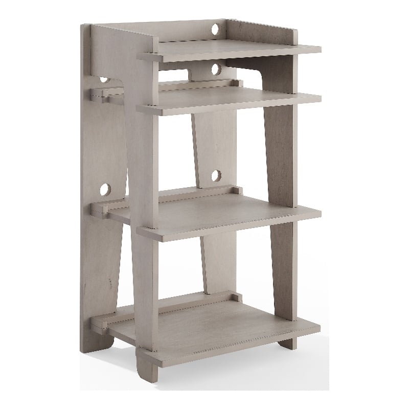 Crosley Furniture Soho MDF Wood and Birch Veneer Turntable Stand in Gray