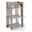 Crosley Furniture Soho MDF Wood and Birch Veneer Turntable Stand in Gray