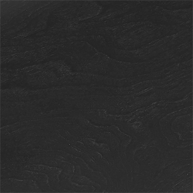 Crosley Furniture Portland Modern MDF Wood Birch Veneer Turntable Stand in Black