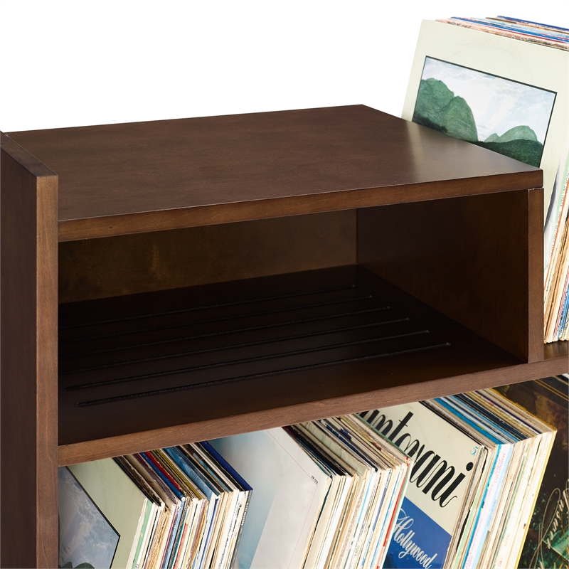 Crosley Furniture Portland Modern MDF Wood Turntable Stand in Dark Brown