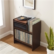 Crosley Furniture Portland Modern MDF Wood Turntable Stand in Dark Brown