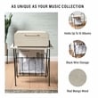 Crosley Furniture Wiltshire Modern Wood and Metal Turntable Stand in Natural