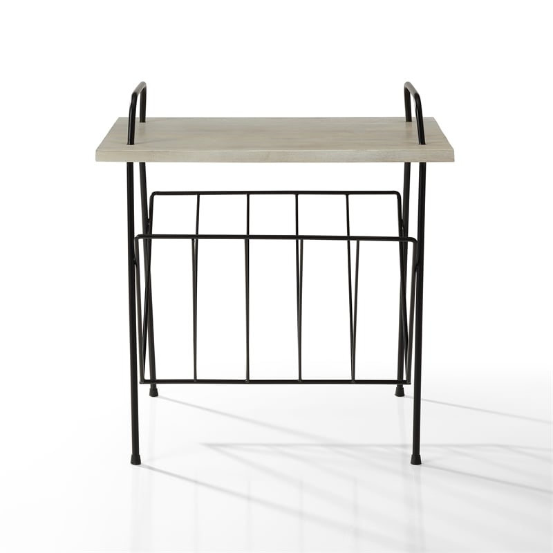 Crosley Furniture Wiltshire Modern Wood and Metal Turntable Stand in Natural