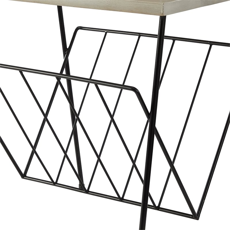 Crosley Furniture Wiltshire Modern Wood and Metal Turntable Stand in Natural