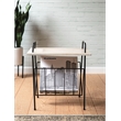 Crosley Furniture Wiltshire Modern Wood and Metal Turntable Stand in Natural