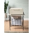 Crosley Furniture Wiltshire Modern Wood and Metal Turntable Stand in Natural