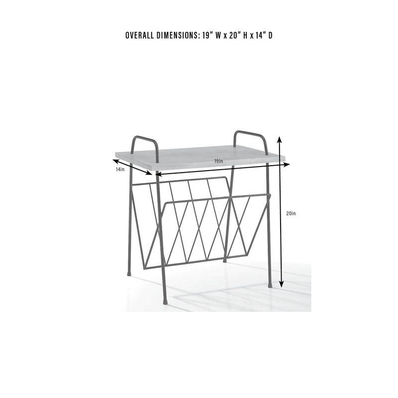 Crosley Furniture Wiltshire Modern Wood and Metal Turntable Stand in