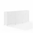 Crosley Furniture Milo Wood Media Storage Cabinet Set in White (Set of 3)